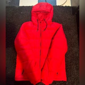Red Hollister Puffer Coat